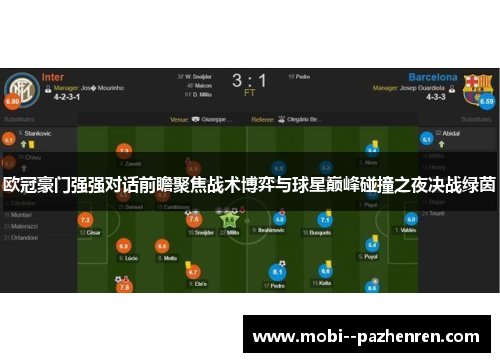 欧冠豪门强强对话前瞻聚焦战术博弈与球星巅峰碰撞之夜决战绿茵 欧冠豪门强强对话前瞻聚焦战术博弈与球星巅峰碰撞之夜决战绿茵
